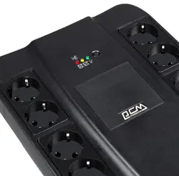 Джерело безперебійного живлення PowerCom SPD-850U Schuko Black, 850 ВА, 510 Вт, лінійно-інтерактивний, AVR, 4+4 розетки (Schuko) - мініатюра 5