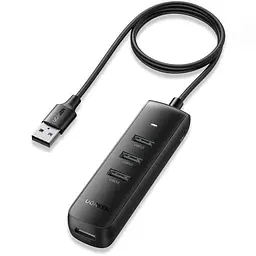 USB-Хаб Ugreen USB-хаб CM416 USB 3.0 4-Port Hub 1m Black (80657)
