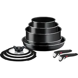 Набір посуду Tefal Ingenio Easy Cook & Clean 5 предметів чорний (L1539053)