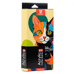 Набір акрилових фарб ColorCat матовий 18×10 мл Arteo (4823098544982)