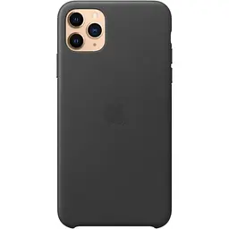 Оригінальний шкіряний чохол Apple Leather Case для iPhone 11 Pro Max (6.5") Black (MX0E2ZM/A)