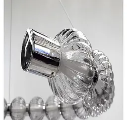 Світлодіодна люстра підвісна Artlight 6078/525 з димчастими скляними плафонами, 30W - мініатюра 3