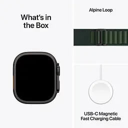 Смарт-годинник Apple Watch Ultra 2 GPS + Cellular 49mm Black Titan. Case w. Dark Green Alpine Loop - Large (MX4T3) - мініатюра 7