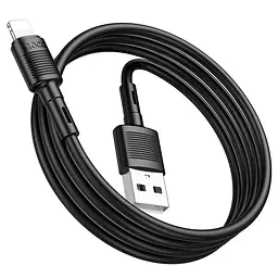 Кабель для iPhone iPad — HOCO X83 Victory charging Lightning cable 1 метр чорний - мініатюра 2
