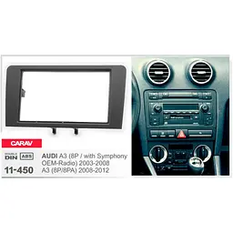 Перехідна рамка Audi A3 Carav 11-450 - мініатюра 4