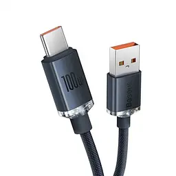 Кабель Baseus Crystal Shine Series Fast Charging Data Cable USB to Type-C 100W 1.2m CAJY000401 Black - мініатюра 2