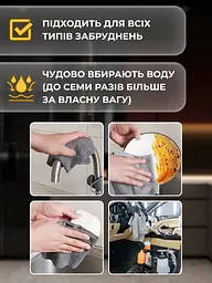 Багаторазові серветки з мікрофібри в рулоні - мініатюра 2