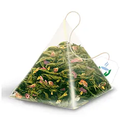 Чай Tea Moments Sparkling Strawberry зелений 20х1.8 г пірамідки (tm.02920) - мініатюра 3