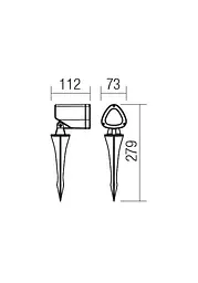 Ландшафтний світильник FELIX PR LED 7W IP65 DG 3000K (5.1.2) Redo 9041 - мініатюра 3