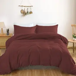Простирадло на гумці MirSon Satin Light Pro 10-021 Brick red 80x160 см темно-червоне (2200011025285) - мініатюра 2
