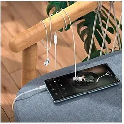 Навушники Hoco Fountain metal універсальні earphones with microphone M106 чорні - мініатюра 8