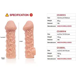 Насадка на член Kokos Cock Sleeve CS 009 M - мініатюра 7