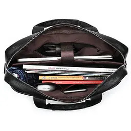 Чоловіча сумка для ноутбука й документів чорна SK N8256 Tiding Bag - мініатюра 3