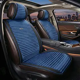 Накидки на передні сидіння Алькантара Napoli Premium Синій 2 шт