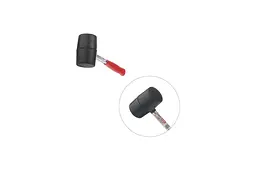 Киянка гумова Intertool 340 г х 55 мм чорна ручка метал - мініатюра 4