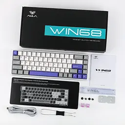Aula WIN 68 HE MAX — компактна магнітна клавіатура , Білий - мініатюра 12