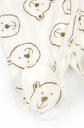 Чоловічок на кнопках Bear on Milk для новонароджених з малою вагою інтерлок - мініатюра 4