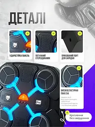 Музичний боксерський тренажер на стіну до 400 кг з Bluetooth та рукавичками, чорний (2488727294) - мініатюра 6