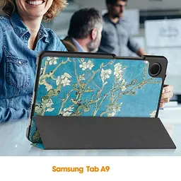Чохол HardPrinted з малюнком Samsung Galaxy Tab A9 8.7 SM-X110 SM-X115 Гілочки Мигдалю - мініатюра 4