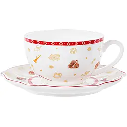 Чайний набір Lefard Christmas Delight, 250 мл, білий з червоним (985-146) - мініатюра 2
