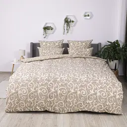 Постільна білизна ТЕП Soft Dreams Beige and White 70х70 півтораспальна бежева - мініатюра 3