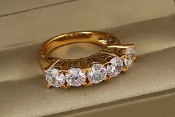 Кільце Xuping Jewelry Кастет р 17 золотисте - мініатюра 2