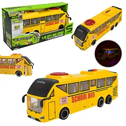 Інерційна модель шкільного автобуса City series зі звуком та світлом, жовтий (JS162D)