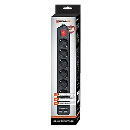 Фільтр живлення Real-el RS-6 Protect USB 5м Black - мініатюра 2