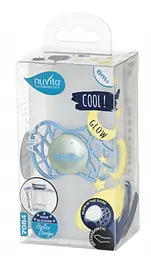 Силіконова ортодонтична пустушка Nuvita Air55 Cool Вуса, світиться в темряві, 6-12 міс., блакитний (NV7084GDB) - мініатюра 4