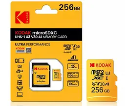 Картка пам'яті MicroSD Kodak (microSDXC) 256Gb + адаптер - мініатюра 2