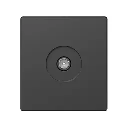 Розетка TV одинарна телевізійна вугільно-чорна VIDEX NOTA (VF-NT-SK1TV-BL) VIDEX (28899-000)