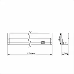 LED світильник лінійний Titanum T5, 20W 1.2м 5000K (26379-000) - мініатюра 4
