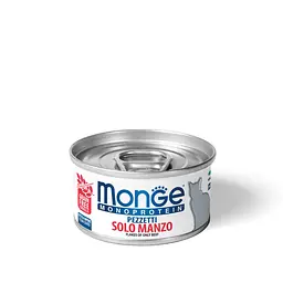 М'ясні пластівці Monge Cat Monoprotein Adult з яловичиною для дорослих кішок 80 гр
