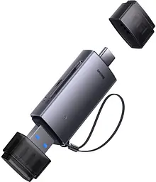 Карт рiдер Baseus Lite Series USB-A & Type-C to SD/TF Card Reader 2-in-1 зчитувач карт пам'яті WKQX060113 - мініатюра 6