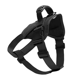 Шлея для собак Harness, тактичний жилет з ручкою, Чорний, S