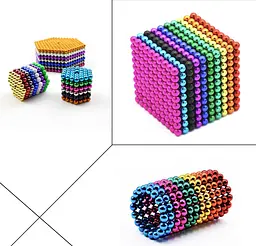 Іграшка головоломка магнітні кульки блоки Buckyballs Neocube поліхромні, 216 шт по 5 мм, 1 набір - мініатюра 5