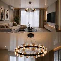 Сучасна підвісна LED люстра Diasha MD2511/600CG графіт 85W з пультом до 20 м2 - мініатюра 4