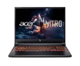Acer Ноутбук Acer Nitro V 16 ANV16-72 16" WQXGA IPS, Intel 9-270H, 32GB, F1TB, NVD5070-8, Lin, чорний