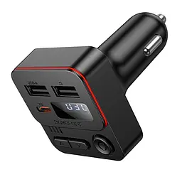 АЗП FM модулятор Borofone BC60 Hero 35W (2USB-A/1C) Black - мініатюра 3