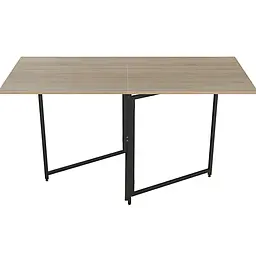Стіл трансформер книга Панама Ferrum-decor 75x148x68 Чорний метал ДСП Дуб Сонома 16 мм (FRD-106828)