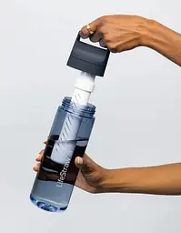 Пляшка-фільтр для води LifeStraw, пляшка-фільтр для води на 650 мл, пляшка-фільтр для води для подорожей, пляшка-фільтр для води для подорожей, пляшка з фільтром для води Темно-сірий - мініатюра 2