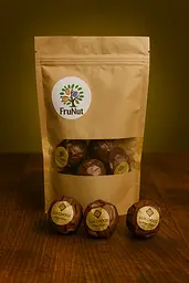 Дубайські Цукерки FruNut 1 шт (мигдаль фундук) коричнева 39 г 