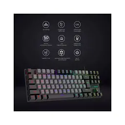 Клавіатура GamePro MK100B Blue Switch LED USB Black (MK100B) - мініатюра 8
