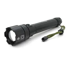 Ліхтарик Bailong BLL6-P90 Zoom 3 реж., алюміній, водо-ударостійкий, акумулятор