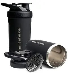Шейкер спортивний SmartShake металевий Reforce Stainless Steel 30oz/900 мл Black (11150103) - мініатюра 4