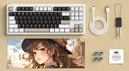 Клавіатура MageGee SKY 87 RGB Blue Whale Switch Wireless (6971969728493-UA) Mocha Brown (G-000003957) - мініатюра 5