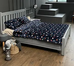 Постільна білизна євро Dushka Home Сатин Плюш 21449 200х220 см
