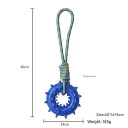 Іграшка для жування Derby TPR Ring + Rope Dog Toy - мініатюра 2