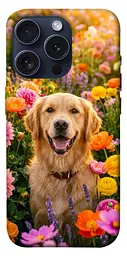 TPU чохол Demsky Flowery labrador для Apple iPhone 15 Pro (6.1")