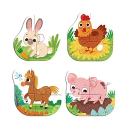 Дитячий пазл 4 в 1 "Baby puzzle. Сільські тварини" 300686 набір 4 в 1 - мініатюра 3